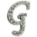 Rhinestone Letter G Pin